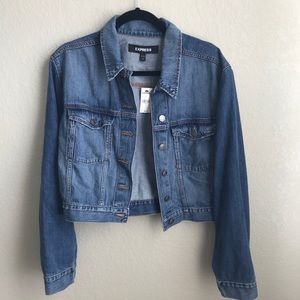 Express crop denim jacket